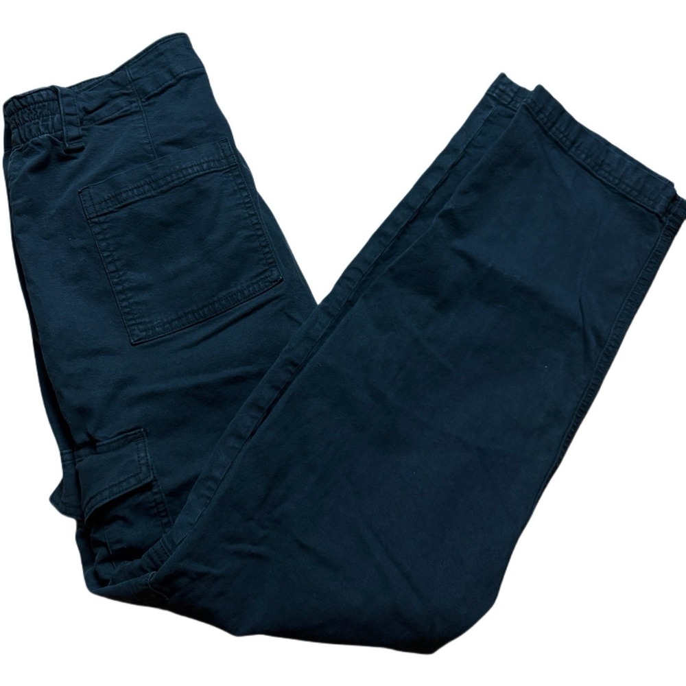 American Eagle Stretch Cargo Straight Leg Black Pants Size 8 Regular Skater